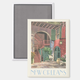 New Orleans binnenplaats trap scene Magneet