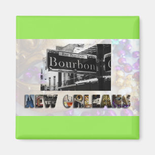 New Orleans Bourbon Street Beads NOLA Magneet
