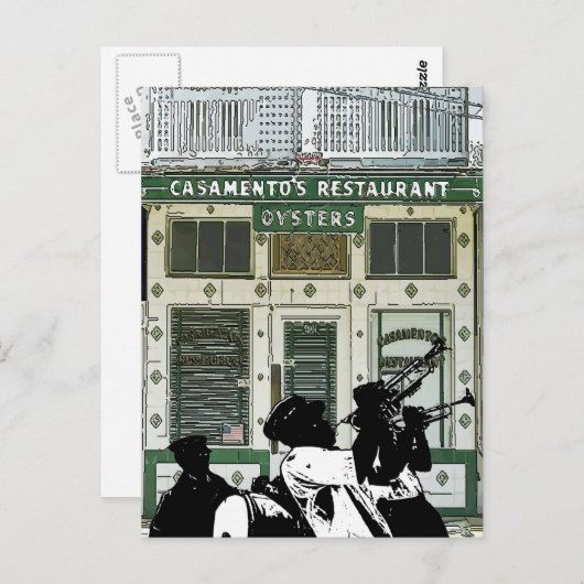 New Orleans Brass Band Briefkaart (Voorkant / Achterkant)