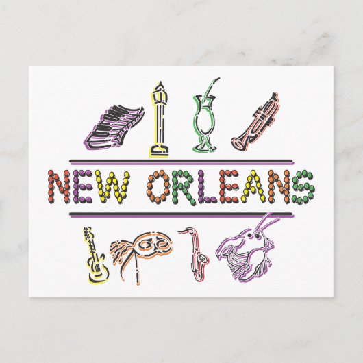 New Orleans Briefkaart (Voorkant)