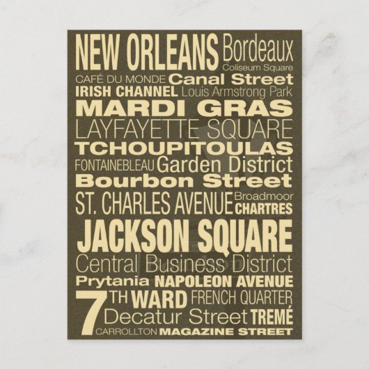 New Orleans Briefkaart (Voorkant)