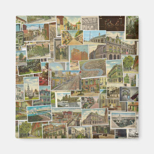 New Orleans briefkaart collage magnet Magneet