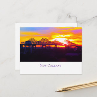 NEW ORLEANS BRUG, Louisiana, USA Briefkaart