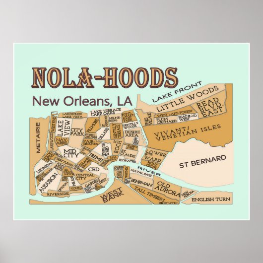 New Orleans Buren, NOLA-HOODS Poster (Voorkant)