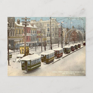 New Orleans Canal St. Snow 1895 Briefkaart