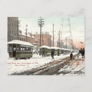 New Orleans Canal St. Snow 1895 Briefkaart