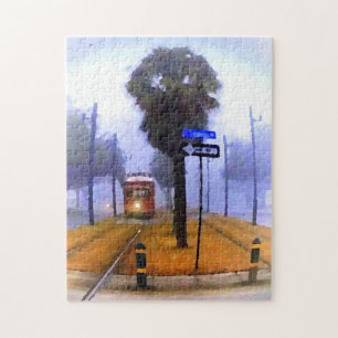 New Orleans Canal St Streetcars Jigzaag Puzzle Legpuzzel