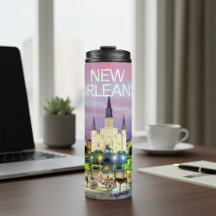 New Orleans Cathedral Travel Thermal Tumbler