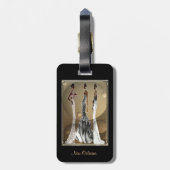 New Orleans Chic: Mode samenleving Bagagelabel (Achterkant verticaal)