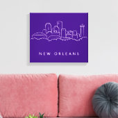 New Orleans City Skyline Canvas Afdruk (Insitu (Woonkamer))