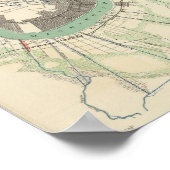 New Orleans Civil War Map 1863 Poster (Hoek)