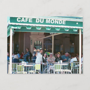 New Orleans Coffee en Beignets Briefkaart