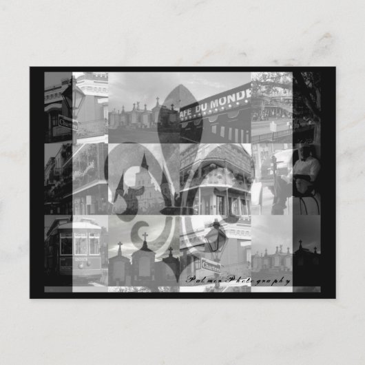 New Orleans Collage Briefkaart (Voorkant)