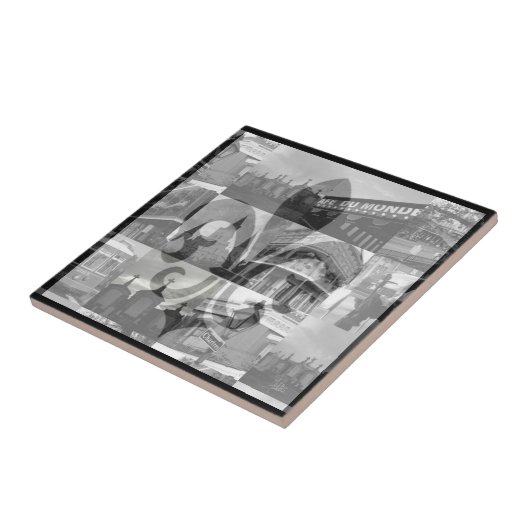 New Orleans Collage [Trivet] - Small Tegeltje (Zijkant)