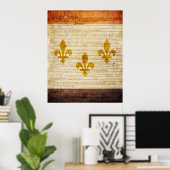 New Orleans Flag Poster (Thuiskantoor)