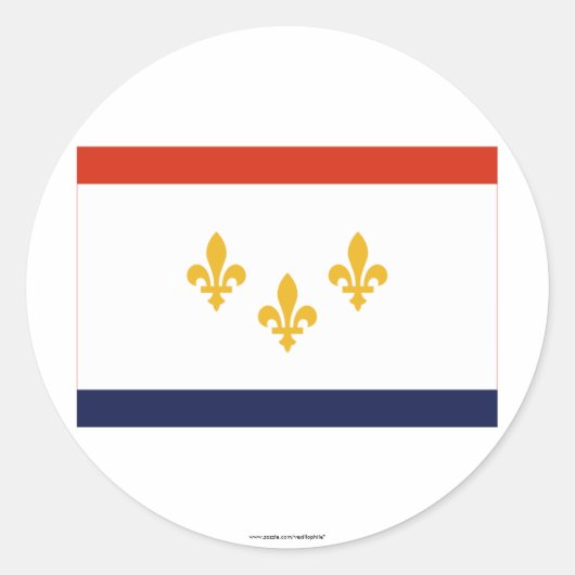 New Orleans Flag Ronde Sticker (Voorkant)