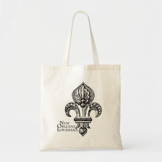 NEW ORLEANS Fleur-de-Lis Canvas tas (Voorkant)