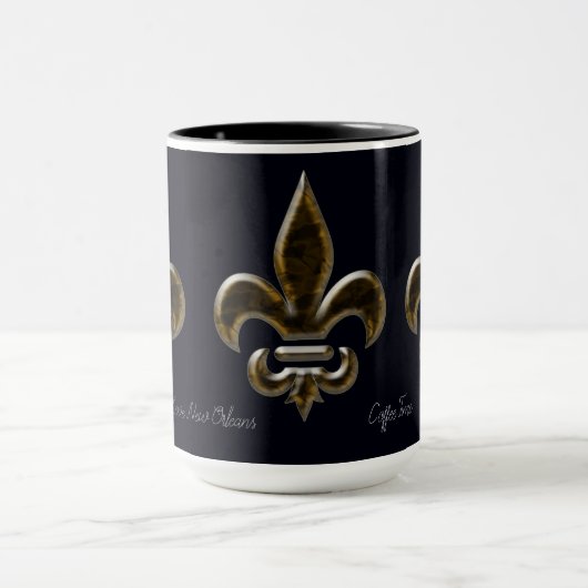 New Orleans Fleur-de-lis Coffee Mok (Midden)
