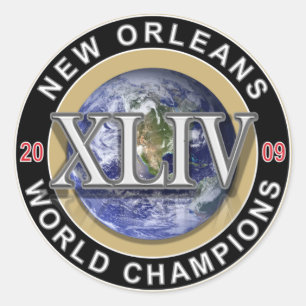 New Orleans Football Wereldkampioenen 2009 Sticker