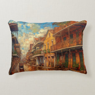 New Orleans Franse wijk, Futurisme Art Style Accent Kussen