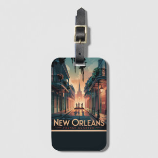 New Orleans French Quarter Bagagelabel