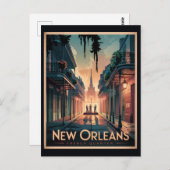 New Orleans French Quarter Briefkaart (Voorkant / Achterkant)