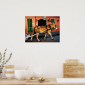 New Orleans French Quarter Carriage Mule Print (Keuken)
