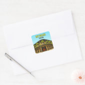 New Orleans French Quarter Louisiana Vierkante Sticker (Envelop)