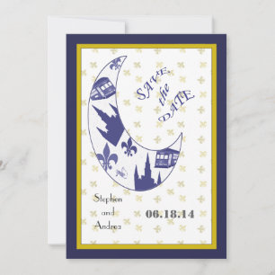 New Orleans French Quarter Save the Date Kaarten