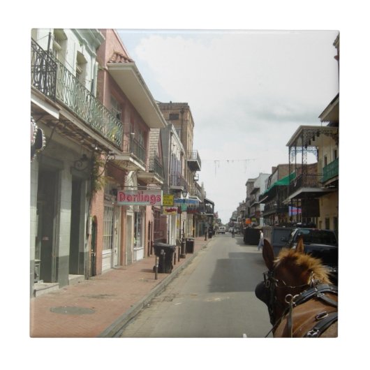 New Orleans French Quarter Tegeltje (Voorkant)