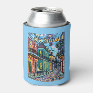 New Orleans French Quarter Van Gogh Stijl Reis Blikjeskoeler