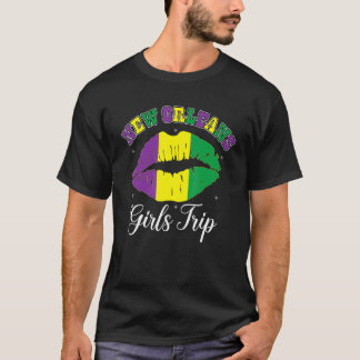 New Orleans Girls Trip Mardi Gras Flag Women's Li T-shirt