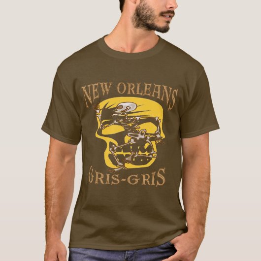 New Orleans Gris Voodoo T-shirt (Voorkant)