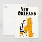 New Orleans Honky Tonk Briefkaart (Voorkant / Achterkant)
