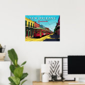 New Orleans Inspired Urban Art Poster (Thuiskantoor)