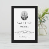 New Orleans Jackson Square Save the Date Kaarten (Staand voorkant)