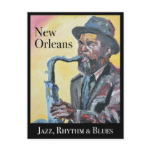 New Orleans Jazz, Rhythm & Blues-ansichtkaart