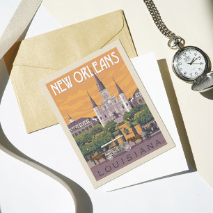 New Orleans, LA   De datum opslaan Uitnodiging Briefkaart