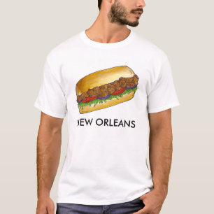 New Orleans LA Fried Oyster Po'Boy Poboy NOLA Food T-shirt