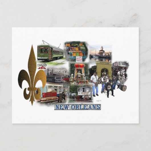 New Orleans Landmarks Briefkaart (Voorkant)