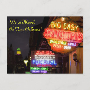 New Orleans Louisiana Adreswijziging Aankondigingskaart