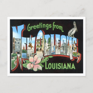 New Orleans, Louisiana Big Letters Briefkaart