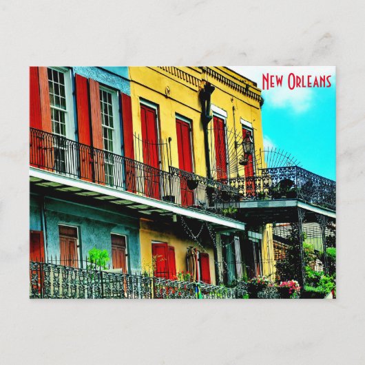 New Orleans, Louisiana Briefkaart (Voorkant)