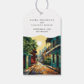 New Orleans Louisiana Bruiloft Retro Cadeaulabel (Achterkant)