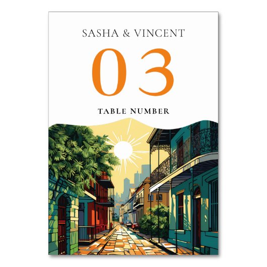 New Orleans Louisiana Bruiloft Retro Kaart (Voorkant)