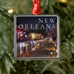 New Orleans, Louisiana De Franse Wijk Metalen Ornament