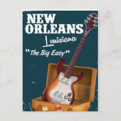 New Orleans Louisiana Electric Guitar poster Briefkaart (Voorkant)