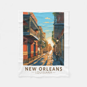 New Orleans Louisiana Franse wijk reizen kunst Fleece Deken
