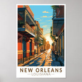 New Orleans Louisiana Franse wijk reizen kunst Poster