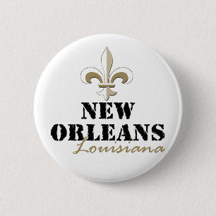 New Orleans Louisiana gold Ronde Button 5,7 Cm
